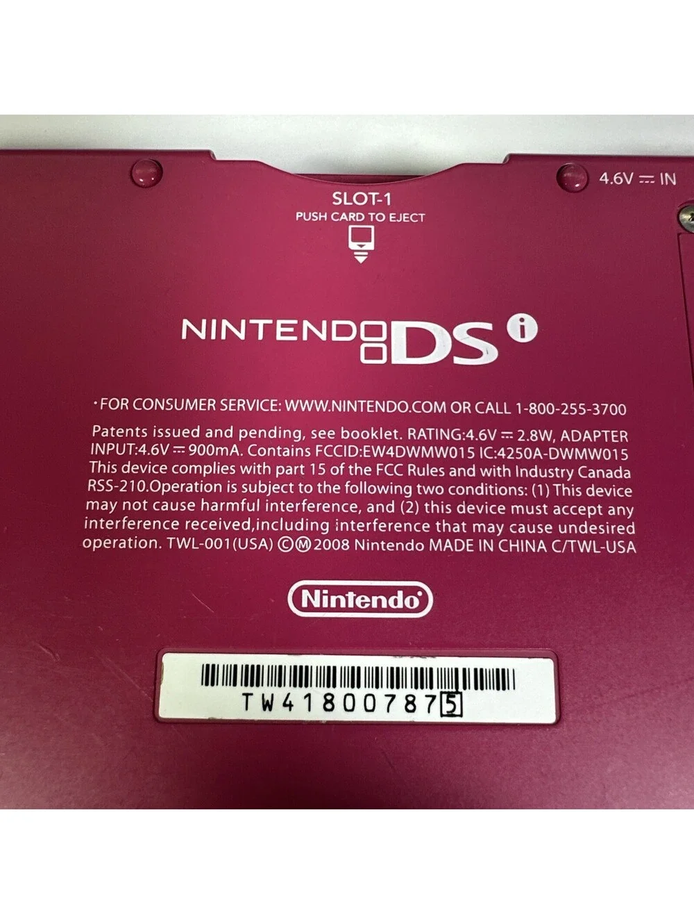 Nintendo DSi Console System Pink Tested TWL-001 With Stylus ￼